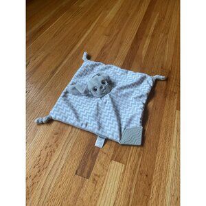 BooginHead Baby Security Blanket Lovey With Teether & Plush Bunny Ears Gray Chev